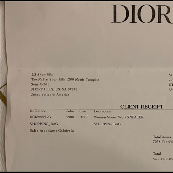 Brand new with box bag and receipt black Christian Dior Womens d connect sneaker - Picture 8 of 9